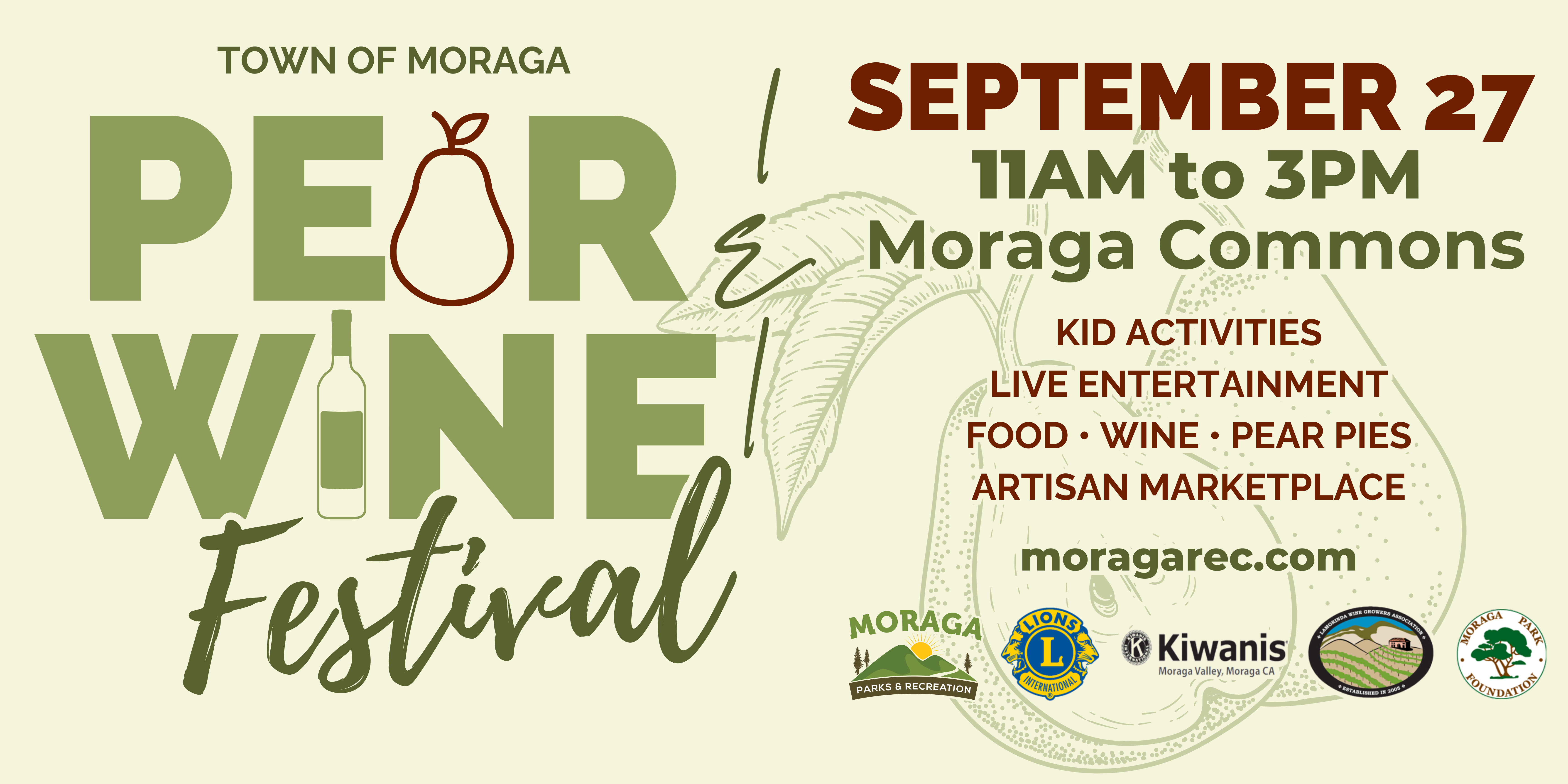 Pear and Wine50th Anniversary (Outdoor Banner (72 in x 36 in)) (3)