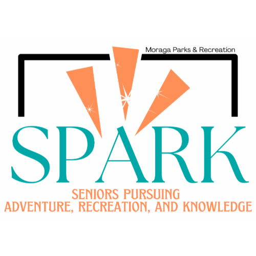 Spring at Moraga Commons park with text overlay I (heart) Moraga 